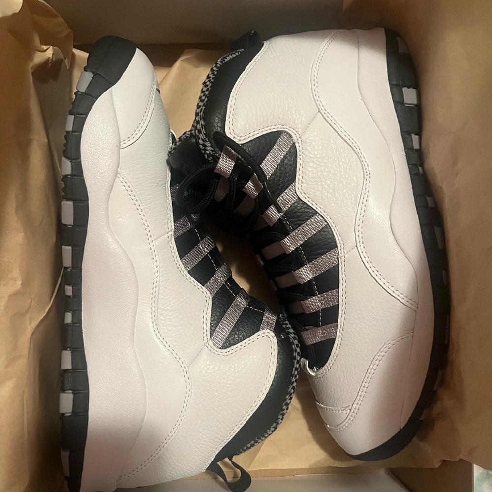Jordan Kids White and Black Sneakers